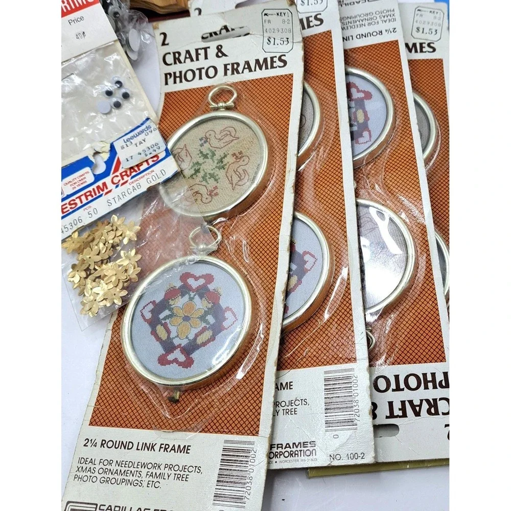 Vintage Mixed Craft Lot DIY Supplies 1970s 1980s 1990s Original Packages